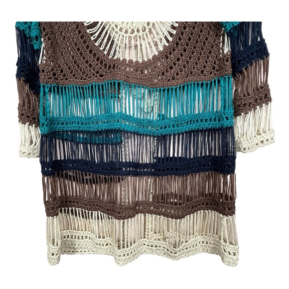 Willow & Clay Crocheted Long Sleeve Open Cardigan With Tie Size S - Picture 8 of 12